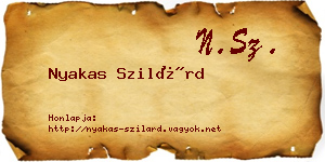 Nyakas Szilárd névjegykártya